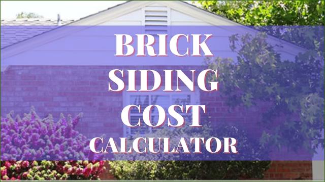 Brick Siding Cost Calculator